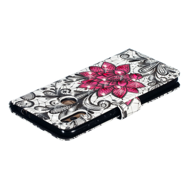 3D Pattern Colored Drawing Horizontal Flip Leather Case for Huawei Enjoy 9 & Y7 (2019) & Y7 Prime (2019)  & Y7 Pro (2019), with Holder & Card Slots & Wallet & Lanyard