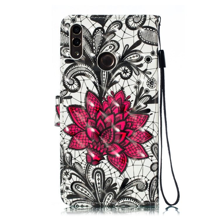 3D Pattern Colored Drawing Horizontal Flip Leather Case for Huawei Enjoy 9 & Y7 (2019) & Y7 Prime (2019)  & Y7 Pro (2019), with Holder & Card Slots & Wallet & Lanyard