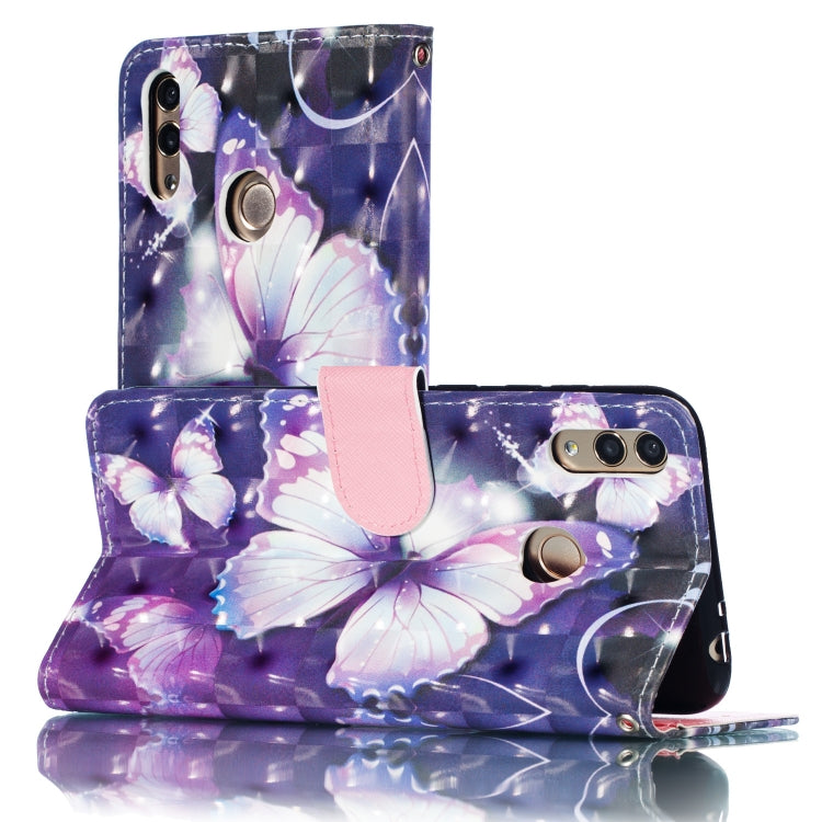 3D Pattern Colored Drawing Horizontal Flip Leather Case for Huawei Enjoy 9 & Y7 (2019) & Y7 Prime (2019)  & Y7 Pro (2019), with Holder & Card Slots & Wallet & Lanyard