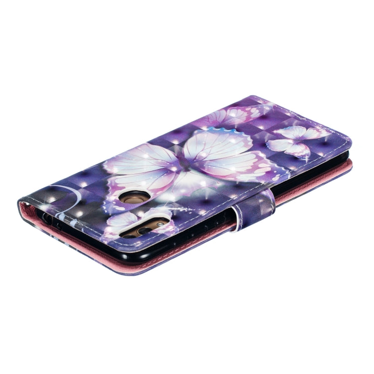 3D Pattern Colored Drawing Horizontal Flip Leather Case for Huawei Enjoy 9 & Y7 (2019) & Y7 Prime (2019)  & Y7 Pro (2019), with Holder & Card Slots & Wallet & Lanyard