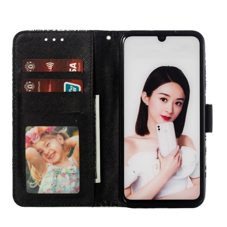 3D Pattern Colored Drawing Horizontal Flip Leather Case for Huawei Enjoy 9 & Y7 (2019) & Y7 Prime (2019)  & Y7 Pro (2019), with Holder & Card Slots & Wallet & Lanyard