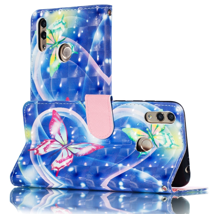 3D Pattern Colored Drawing Horizontal Flip Leather Case for Huawei Enjoy 9 & Y7 (2019) & Y7 Prime (2019)  & Y7 Pro (2019), with Holder & Card Slots & Wallet & Lanyard