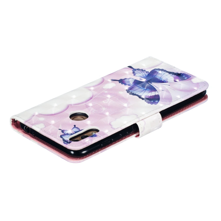 3D Pattern Colored Drawing Horizontal Flip Leather Case for Huawei Enjoy 9 & Y7 (2019) & Y7 Prime (2019)  & Y7 Pro (2019), with Holder & Card Slots & Wallet & Lanyard