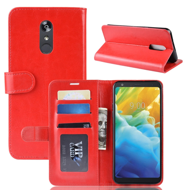 Crazy Horse Texture Horizontal Flip PU Leather Case for LG Q Stylo 5, with Wallet & Holder & Card Slots & Photo Frame