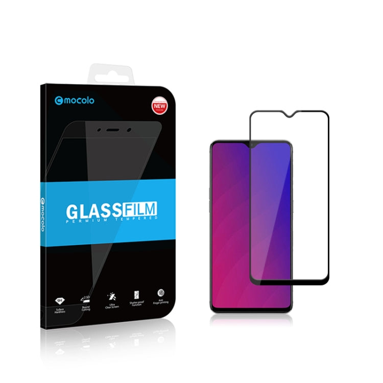 2 PCS mocolo 0.33mm 9H 2.5D Silk Print Tempered Glass Film for OPPO R17 / R17 Pro / F9