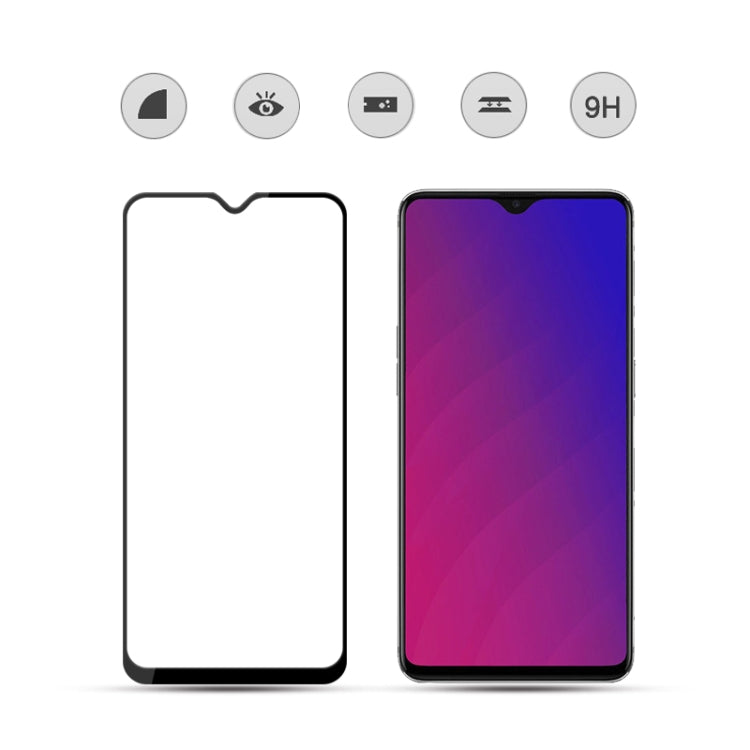 2 PCS mocolo 0.33mm 9H 2.5D Silk Print Tempered Glass Film for OPPO R17 / R17 Pro / F9