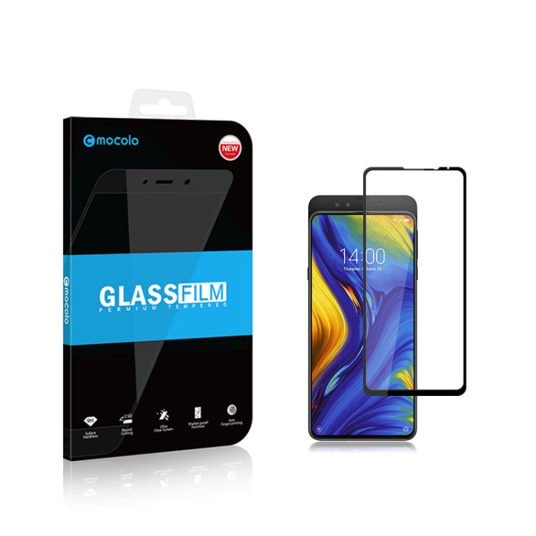 mocolo 0.33mm 9H 2.5D Full Glue Tempered Glass Film for Xiaomi Mi Mix 3 (Black)
