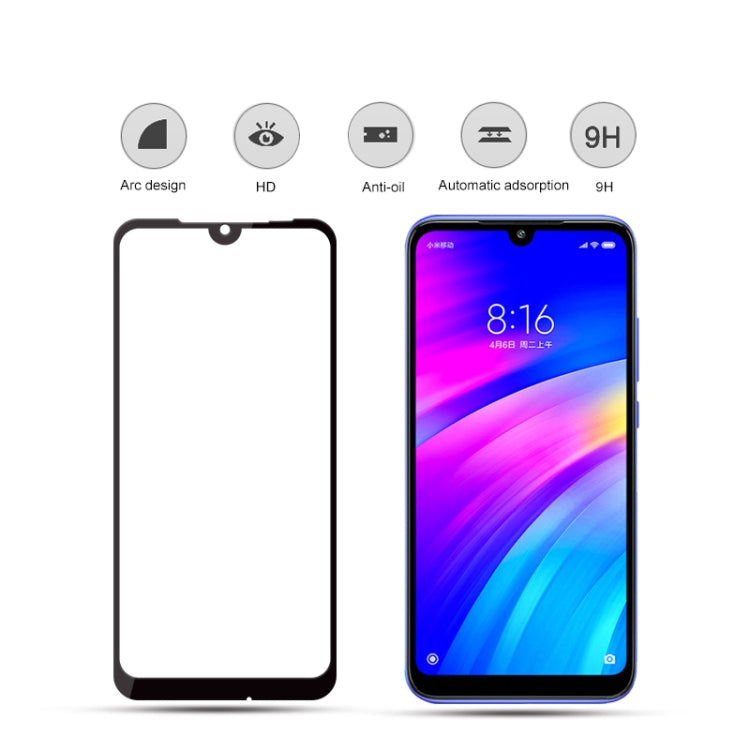 mocolo 0.33mm 9H 3D Full Glue Curved Full Screen Tempered Glass Film for Xiaomi Redmi 7