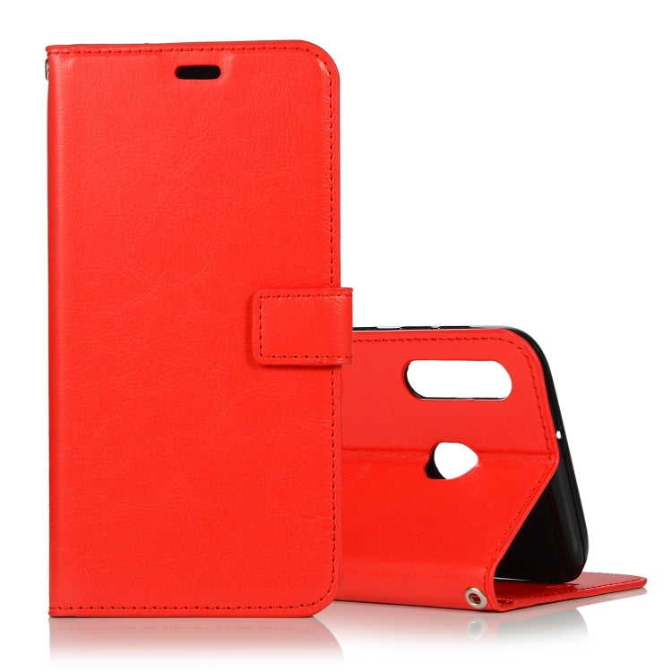Crazy Horse Texture Horizontal Flip Leather Case with Holder & Card Slots & Wallet & Photo Frame for Galaxy A30