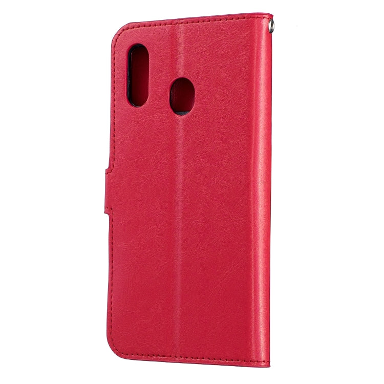 Crazy Horse Texture Horizontal Flip Leather Case with Holder & Card Slots & Wallet & Photo Frame for Galaxy A30