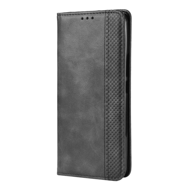 Magnetic Buckle Retro Crazy Horse Texture Horizontal Flip Leather Case for Vivo V15, with Holder & Card Slots & Photo Frame