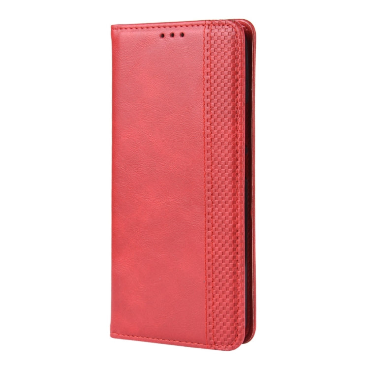 Magnetic Buckle Retro Crazy Horse Texture Horizontal Flip Leather Case for Vivo V15, with Holder & Card Slots & Photo Frame