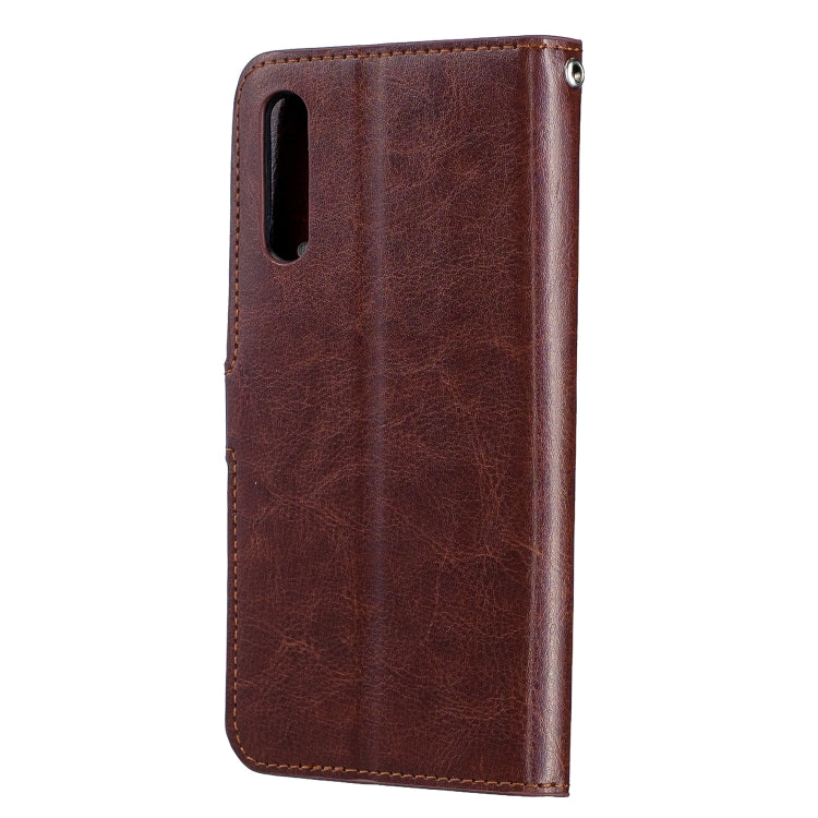 Crazy Horse Texture Horizontal Flip Leather Case with Holder & Card Slots & Wallet & Photo Frame for Galaxy A50