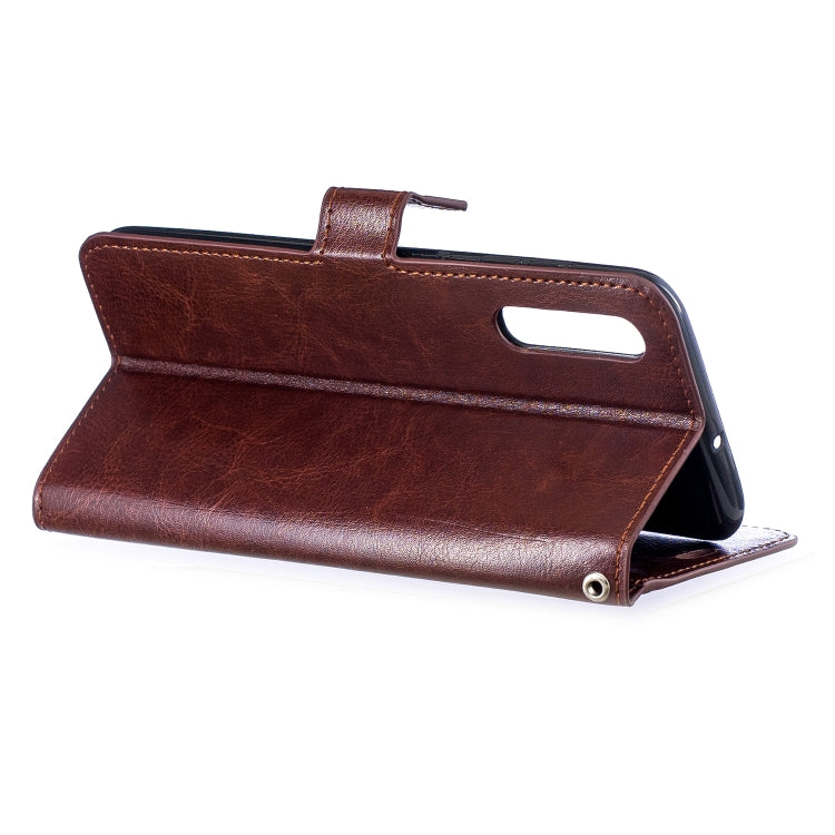Crazy Horse Texture Horizontal Flip Leather Case with Holder & Card Slots & Wallet & Photo Frame for Galaxy A50