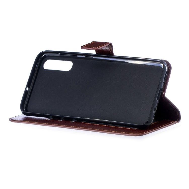 Crazy Horse Texture Horizontal Flip Leather Case with Holder & Card Slots & Wallet & Photo Frame for Galaxy A50