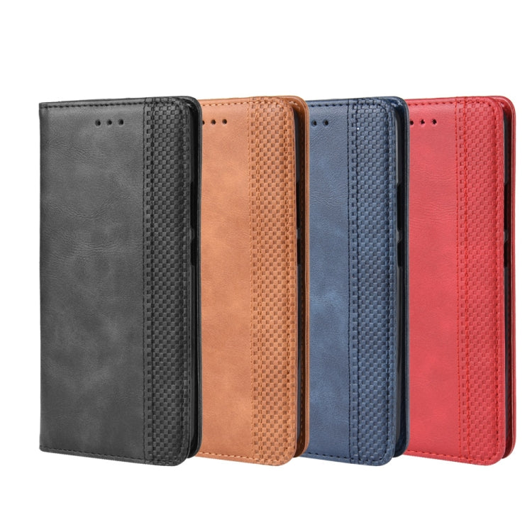 Magnetic Buckle Retro Crazy Horse Texture Horizontal Flip Leather Case for Nokia 9 PureView, with Holder & Card Slots & Photo Frame