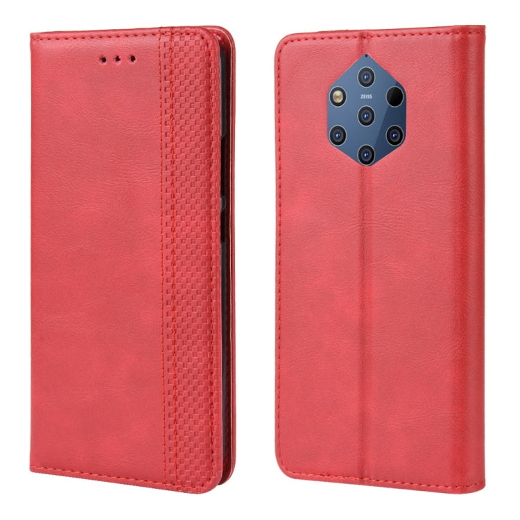 Magnetic Buckle Retro Crazy Horse Texture Horizontal Flip Leather Case for Nokia 9 PureView, with Holder & Card Slots & Photo Frame