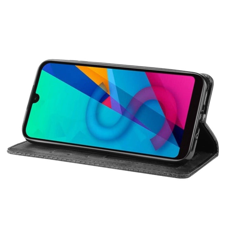 Magnetic Buckle Retro Crazy Horse Texture Horizontal Flip Leather Case for Huawei Y5 (2019), with Holder & Card Slots & Photo Frame