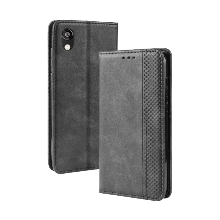 Magnetic Buckle Retro Crazy Horse Texture Horizontal Flip Leather Case for Huawei Honor 8S, with Holder & Card Slots & Photo Frame