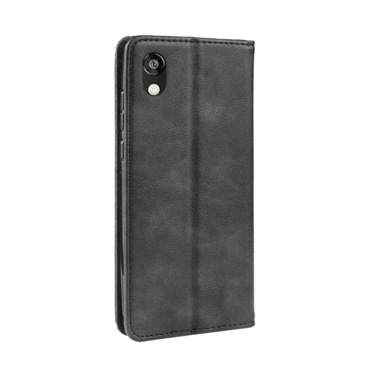 Magnetic Buckle Retro Crazy Horse Texture Horizontal Flip Leather Case for Huawei Honor 8S, with Holder & Card Slots & Photo Frame