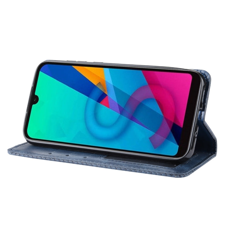 Magnetic Buckle Retro Crazy Horse Texture Horizontal Flip Leather Case for Huawei Honor 8S, with Holder & Card Slots & Photo Frame