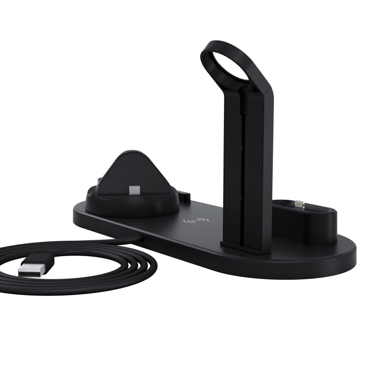 HQ-UD15 Rotatable Wireless Charging Base with Stand for Phones / iWatches / AirPods (Black)