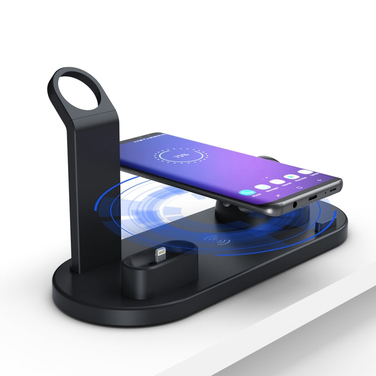 HQ-UD15 Rotatable Wireless Charging Base with Stand for Phones / iWatches / AirPods (Black)