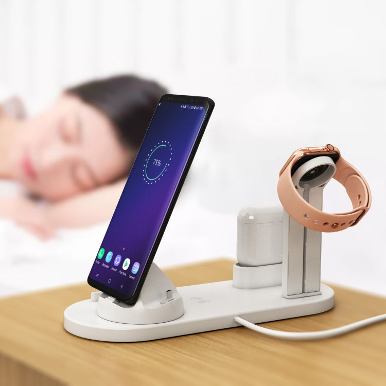 HQ-UD15 Rotatable Wireless Charging Base with Stand for Phones / iWatches / AirPods (Black)