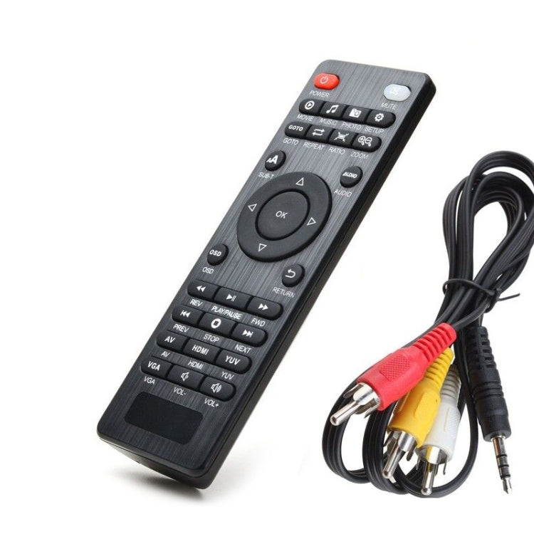 1080P DecodingHD Hard Disk Player AV+VGA SD Card U Disk Player, EU Plug(Black)