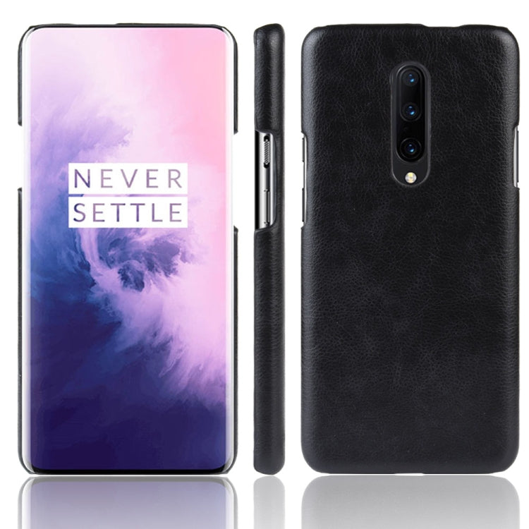 Shockproof Litchi Texture PC + PU Case for OnePlus 7 Pro
