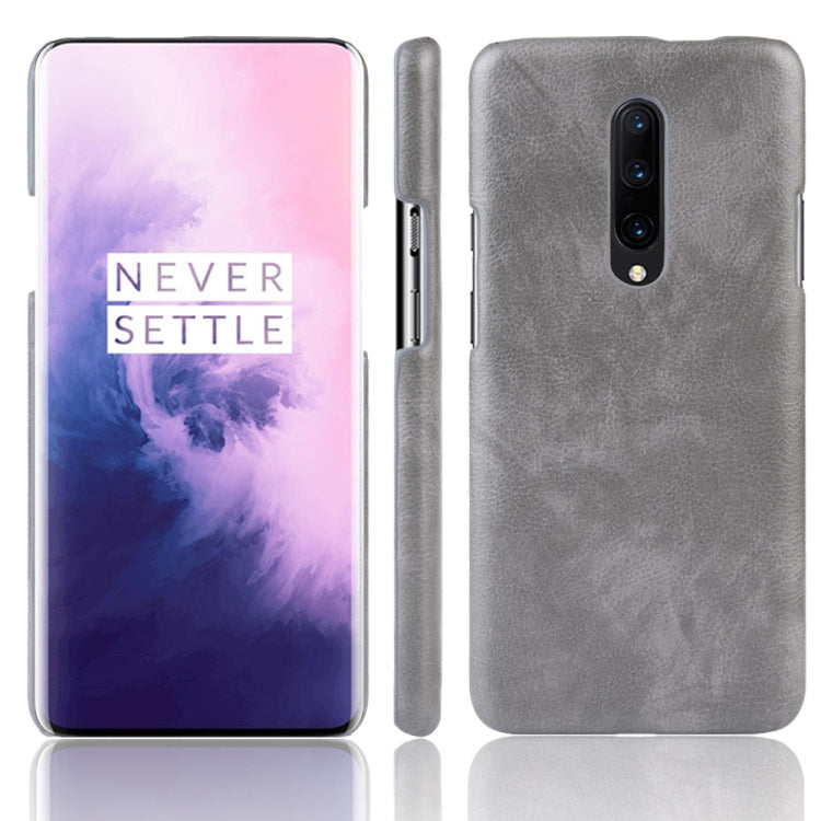 Shockproof Litchi Texture PC + PU Case for OnePlus 7 Pro