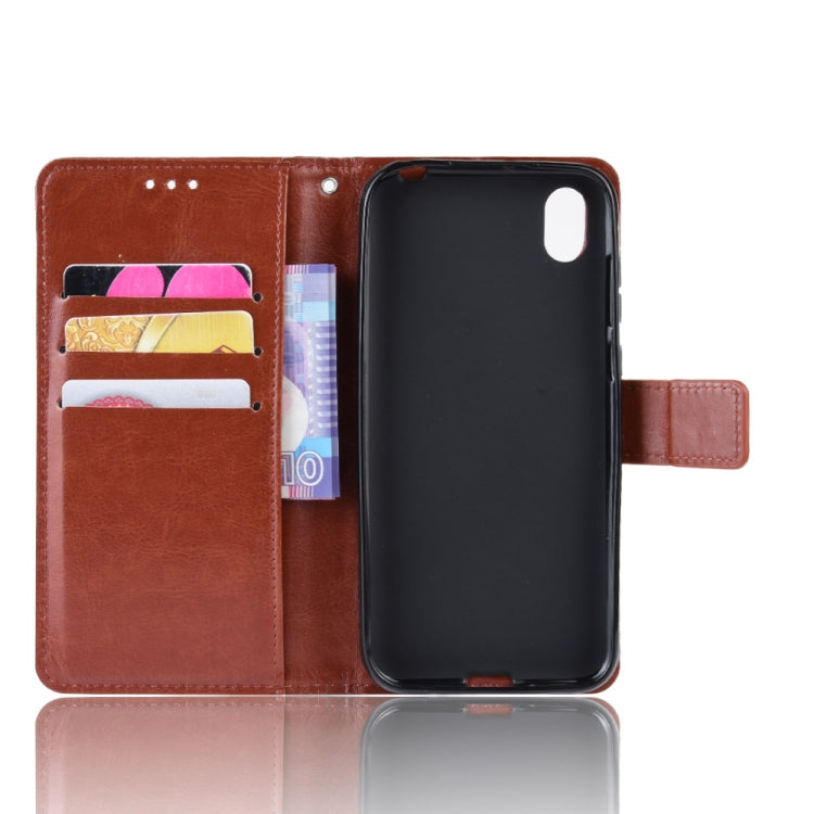 Retro Crazy Horse Texture Horizontal Flip Leather Case for Huawei Honor 8S, with Holder & Card Slots & Photo Frame