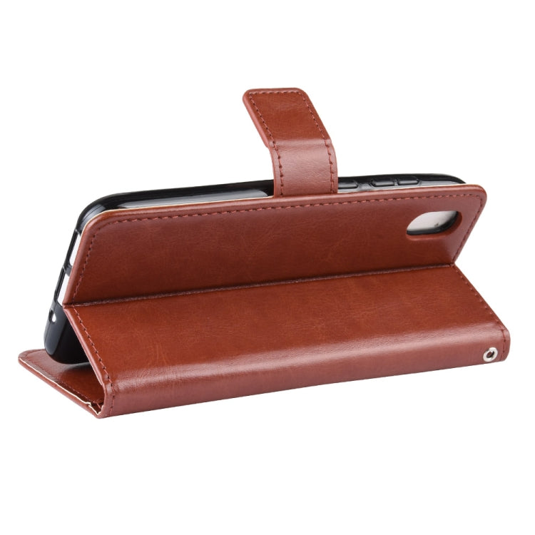 Retro Crazy Horse Texture Horizontal Flip Leather Case for Huawei Honor 8S, with Holder & Card Slots & Photo Frame