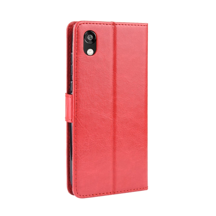 Retro Crazy Horse Texture Horizontal Flip Leather Case for Huawei Honor 8S, with Holder & Card Slots & Photo Frame