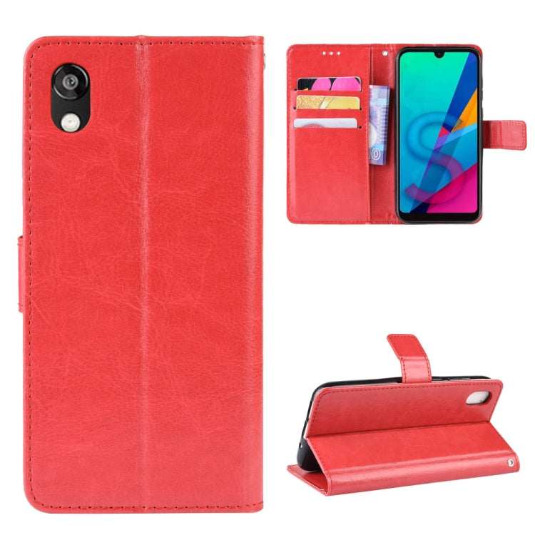 Retro Crazy Horse Texture Horizontal Flip Leather Case for Huawei Honor 8S, with Holder & Card Slots & Photo Frame