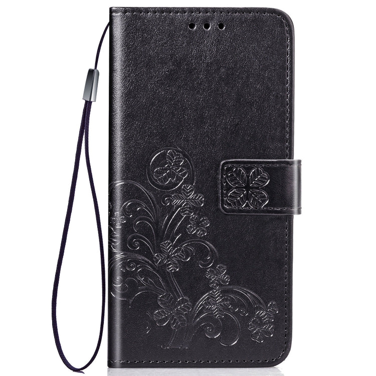 Lucky Clover Pressed Flowers Pattern Leather Case for Huawei Honor 9X , with Holder & Card Slots & Wallet & Hand Strap