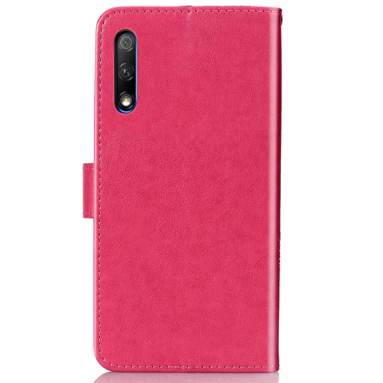 Lucky Clover Pressed Flowers Pattern Leather Case for Huawei Honor 9X , with Holder & Card Slots & Wallet & Hand Strap