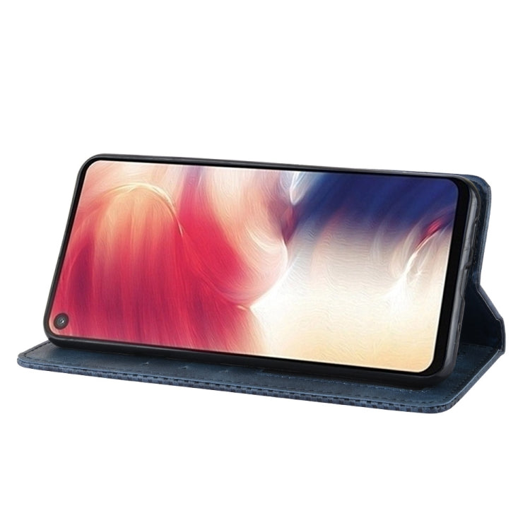 Magnetic Buckle Retro Crazy Horse Texture Horizontal Flip Leather Case for Galaxy A60, with Holder & Card Slots & Photo Frame