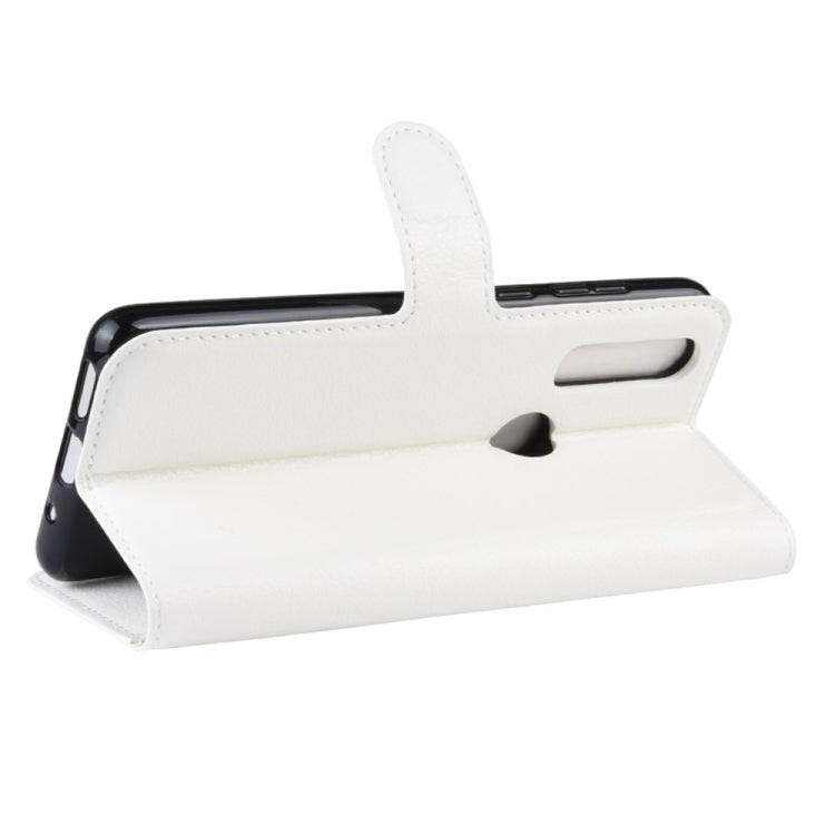 Litchi Skin PU Leather Wallet Stand Mobile Casing for Motorola Moto P40 Power