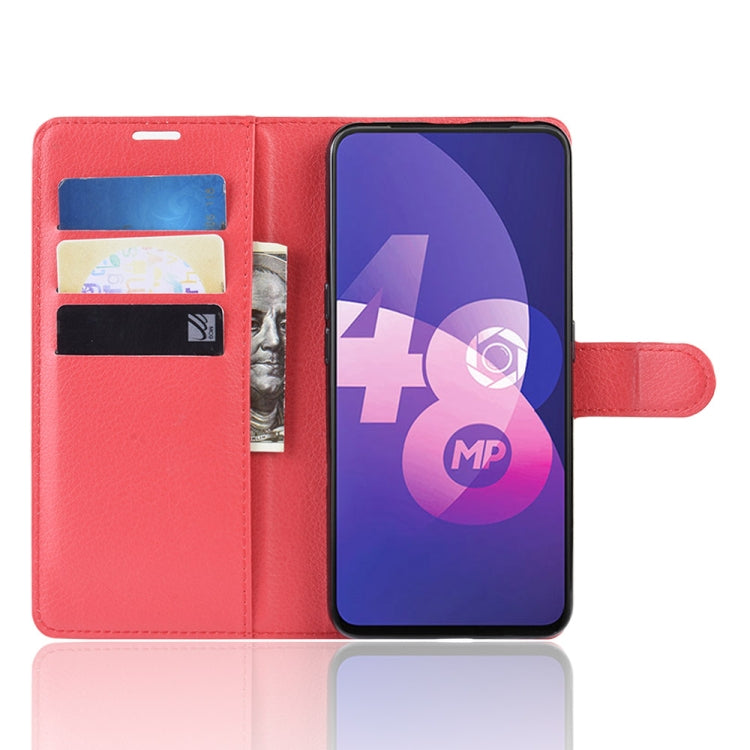 Litchi Texture Horizontal Flip Leather Case for OPPO F11 Pro, with Holder & Card Slots & Wallet & Photo Frame