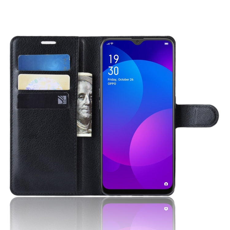 Litchi Texture Horizontal Flip Leather Case for OPPO F11, with Holder & Card Slots & Wallet