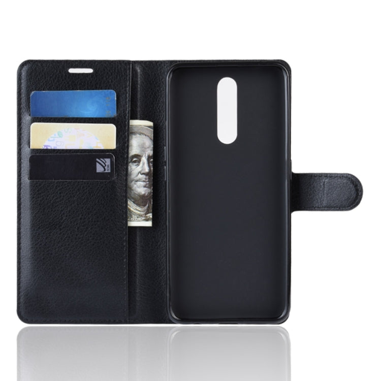 Litchi Texture Horizontal Flip Leather Case for OPPO F11, with Holder & Card Slots & Wallet