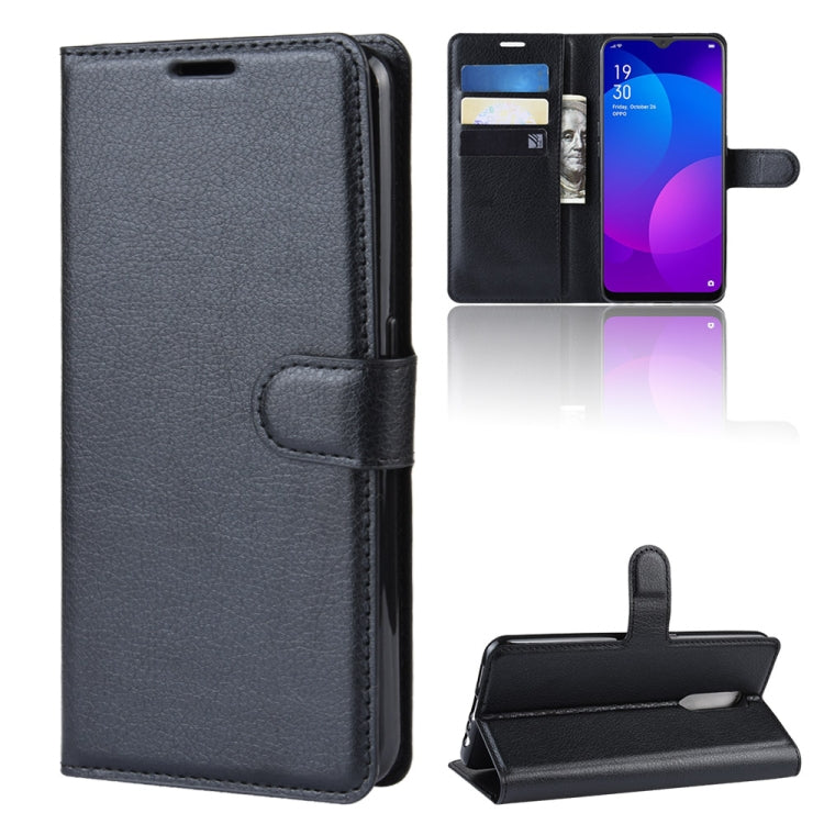 Litchi Texture Horizontal Flip Leather Case for OPPO F11, with Holder & Card Slots & Wallet