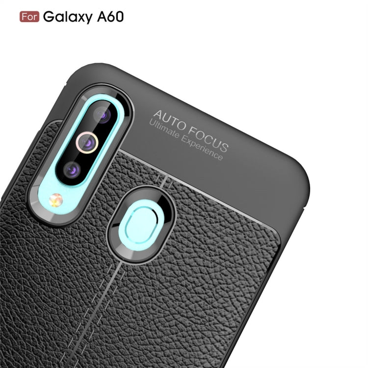 Litchi Texture TPU Shockproof Case for Galaxy A60