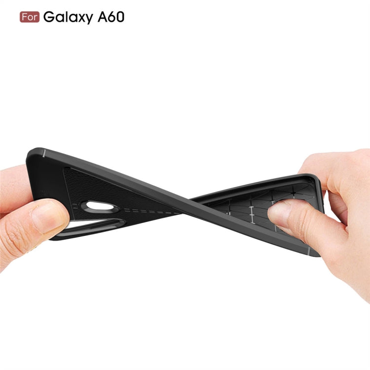 Litchi Texture TPU Shockproof Case for Galaxy A60