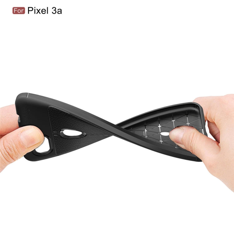 Litchi Texture TPU Shockproof Case for Google Pixel 3a