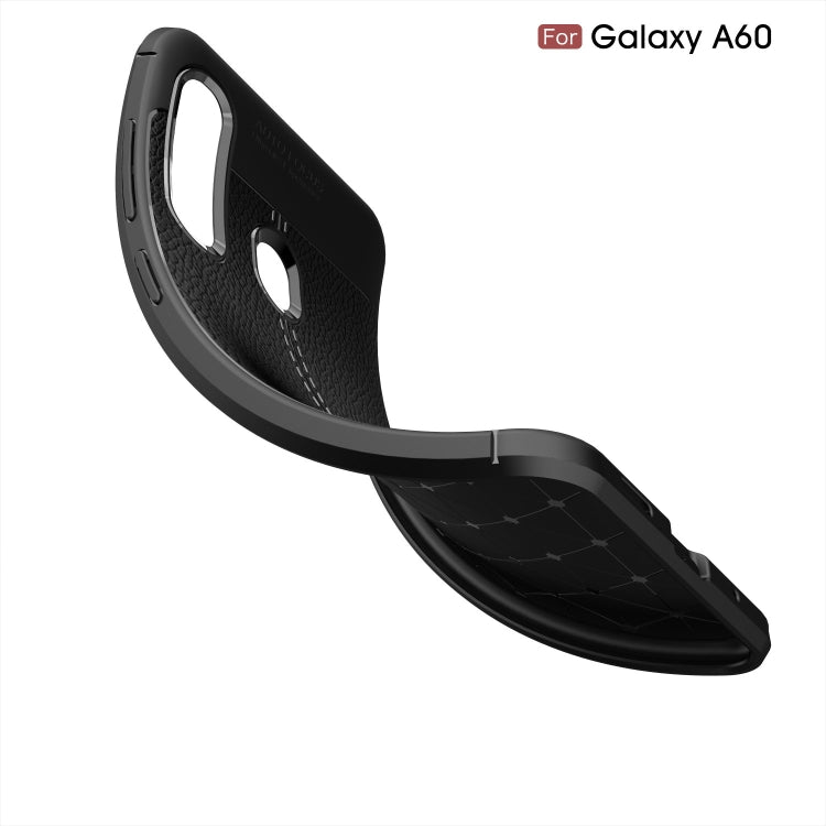 Litchi Texture TPU Shockproof Case for Galaxy A60(Red)