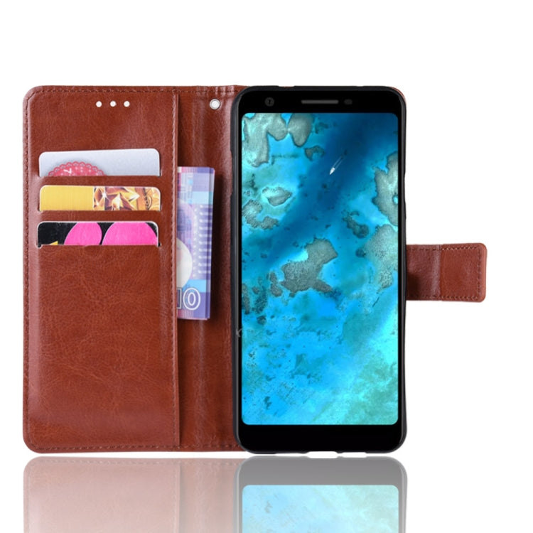 Retro Crazy Horse Texture Horizontal Flip Leather Case for Google Pixel 3a, with Holder & Card Slots & Photo Frame