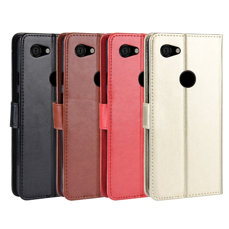 Retro Crazy Horse Texture Horizontal Flip Leather Case for Google Pixel 3a, with Holder & Card Slots & Photo Frame