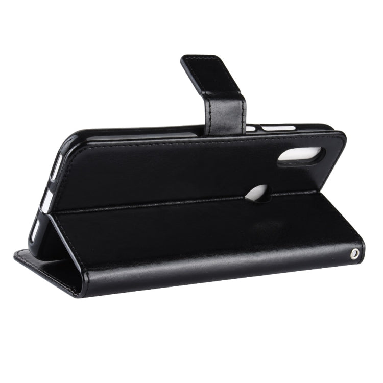 Retro Crazy Horse Texture Horizontal Flip Leather Case for Huawei Y6 (2019), with Holder & Card Slots & Photo Frame